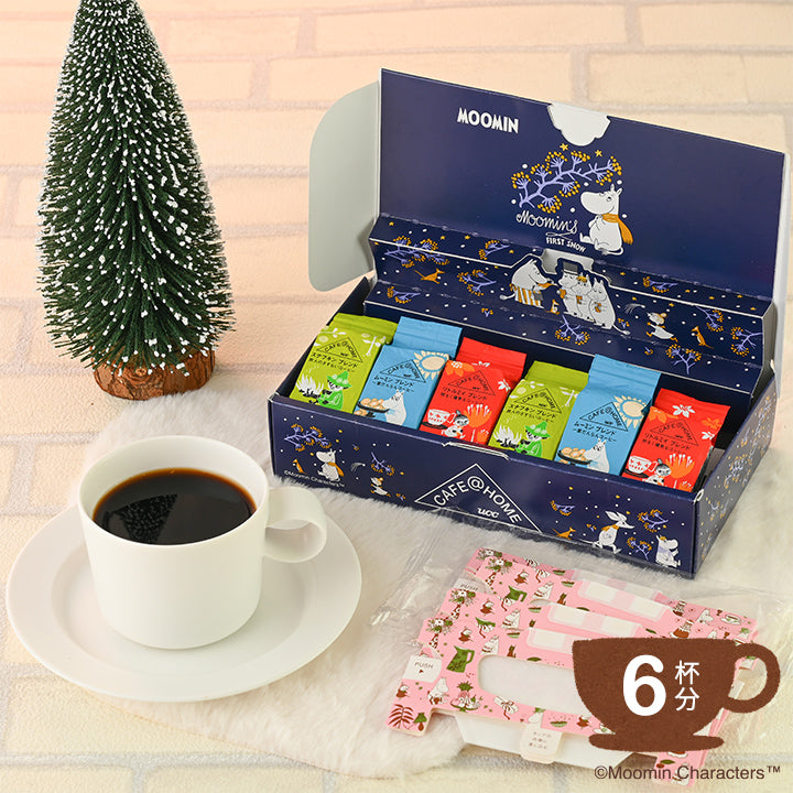 【送料無料】CAFE@HOME ムーミン谷 6P WINTER BOX&FIRST SNOWマグ&タオルハンカチ&ムーミンシュガー