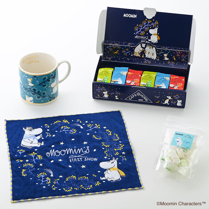 【送料無料】CAFE@HOME ムーミン谷 6P WINTER BOX&FIRST SNOWマグ&タオルハンカチ&ムーミンシュガー