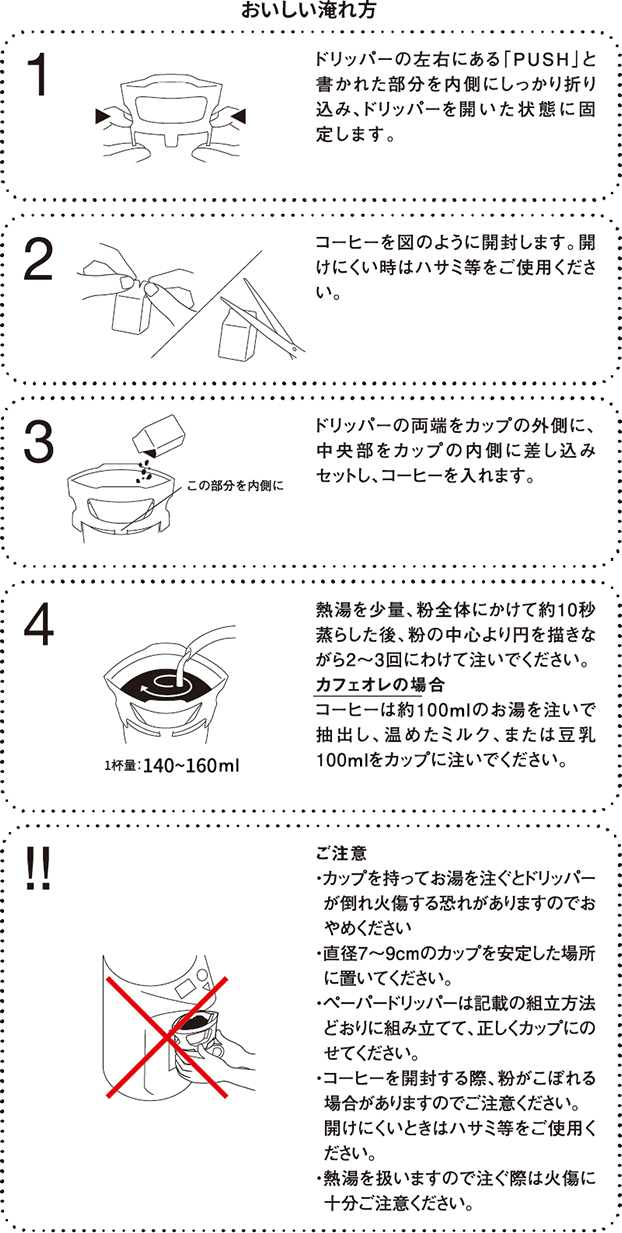 淹れ方日本語